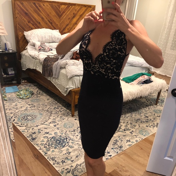 Nordstrom Sexy navy blue dress - Picture 1 of 5